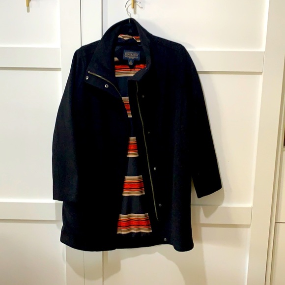 Pendleton size Small Women's Logan Car Coat Black - Picture 1 of 6